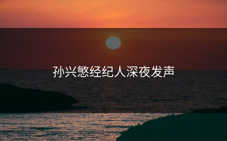 孙兴慜经纪人深夜发声